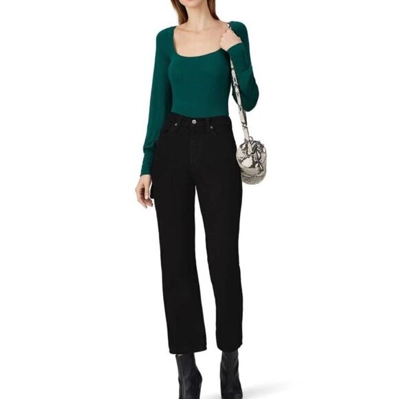 Reformation Green Isla Square Neck Top‎ - Picture 3 of 7